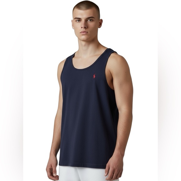 RALPH LAUREN POLO Washed Vintage Jersey Tank Men’s Size XXL TTG Blue EUC - Picture 1 of 14